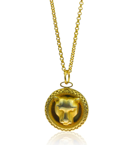 Lion head pendant and chain