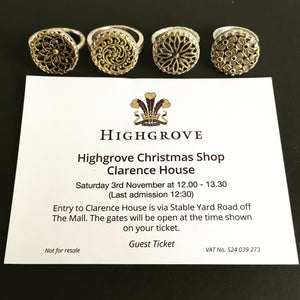 Harvey and Quinn jewellery at Highgrove Christmas shop, Clarence House 2018