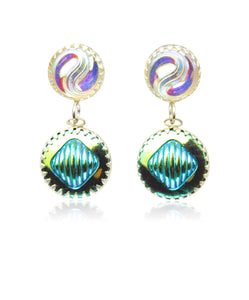 Double drop abstract earrings