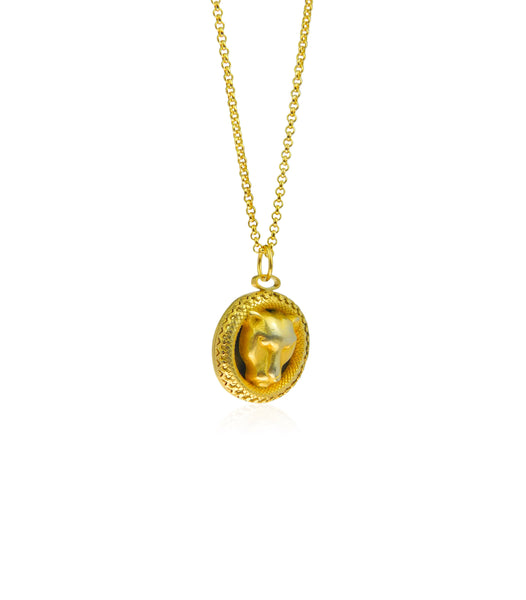 Lion head pendant and chain