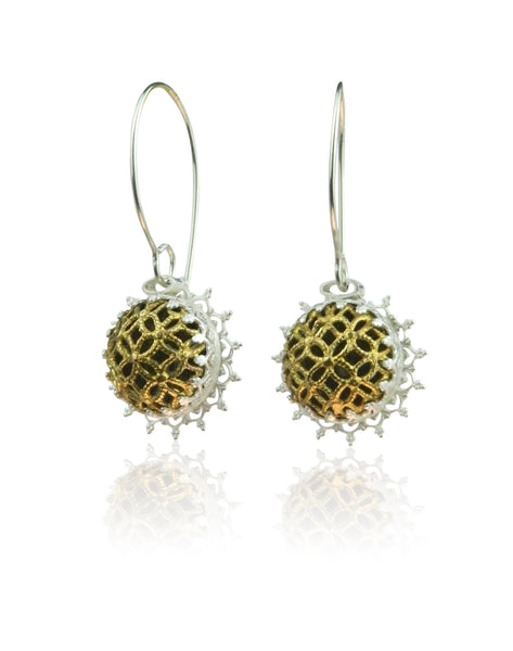 Filigree lace floral earrings