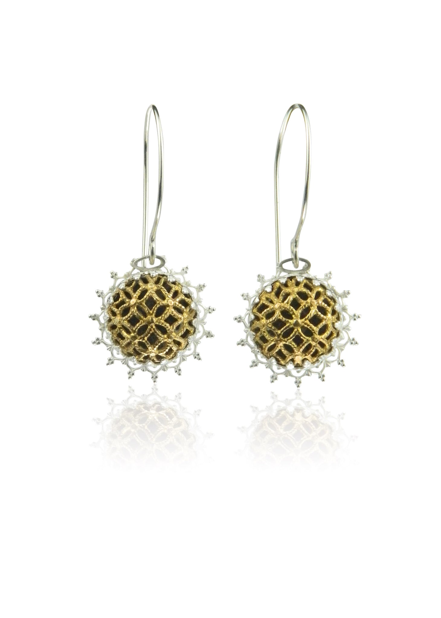 Filigree lace floral earrings
