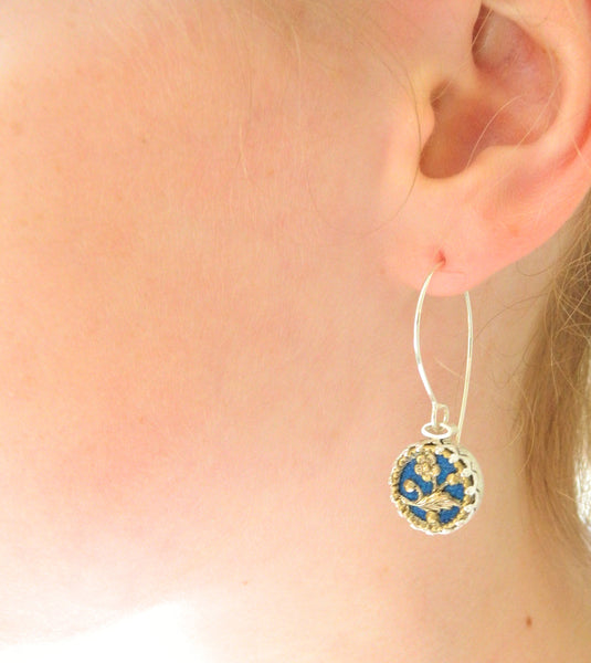 Mid blue earrings